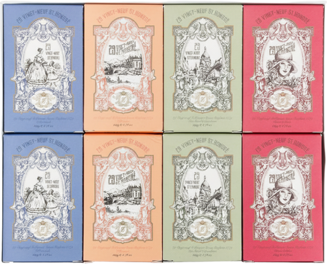 뱅네프생토노레 1779 사봉 파퓨메 비누 4종 x 2p, 1.08kg, 8개입