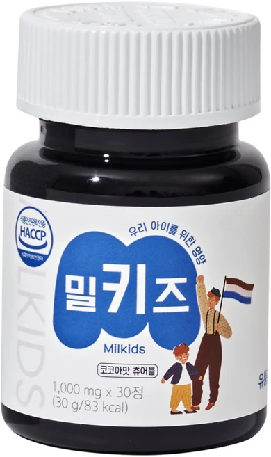 밀키즈 어린이 청소년 칼슘 마그네슘 비타민D 성장기, 6박스, 30정 - 쿠팡