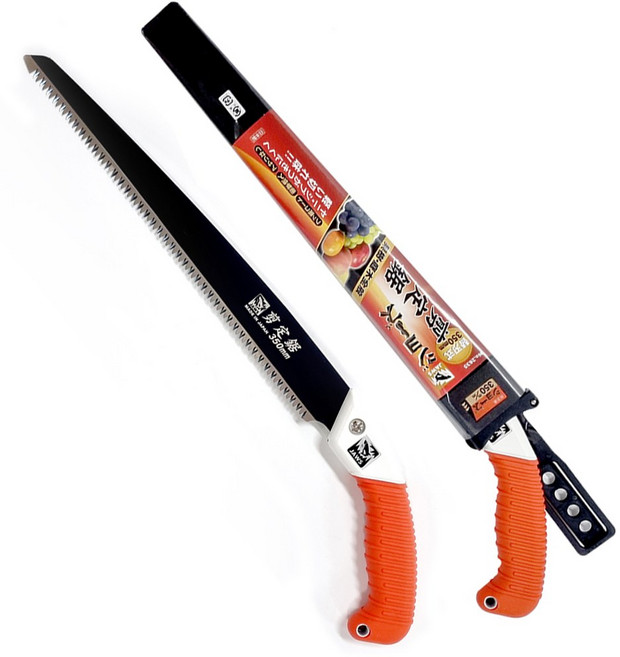 사보텐 전정톱(NO2635) 350mm IK 일본 일제 톱 나무 전지 원예 가지치기 목재 전정 톱, 1개