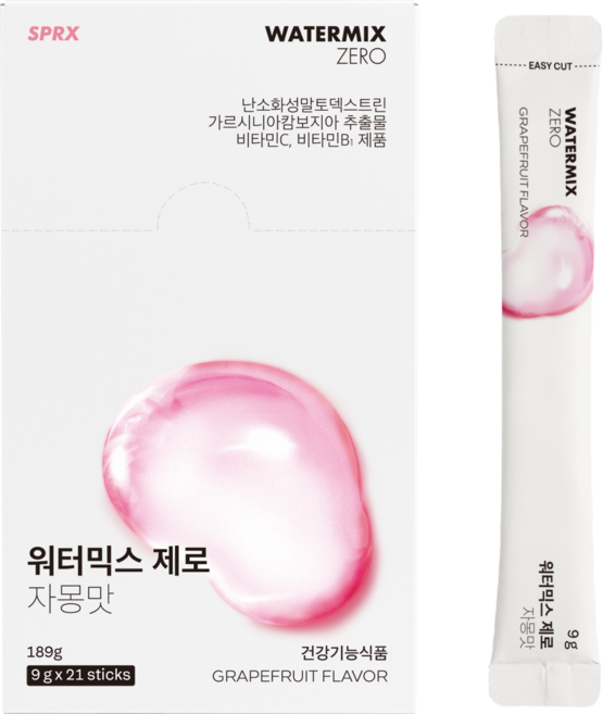 SPRX 슈퍼엑스 워터믹스 제로 자몽맛 제로슈가 가르시니아 다이어트음료 디톡스 혈당케어 ZeroSugar 다이어트 디톡스음료, 1개, 189g