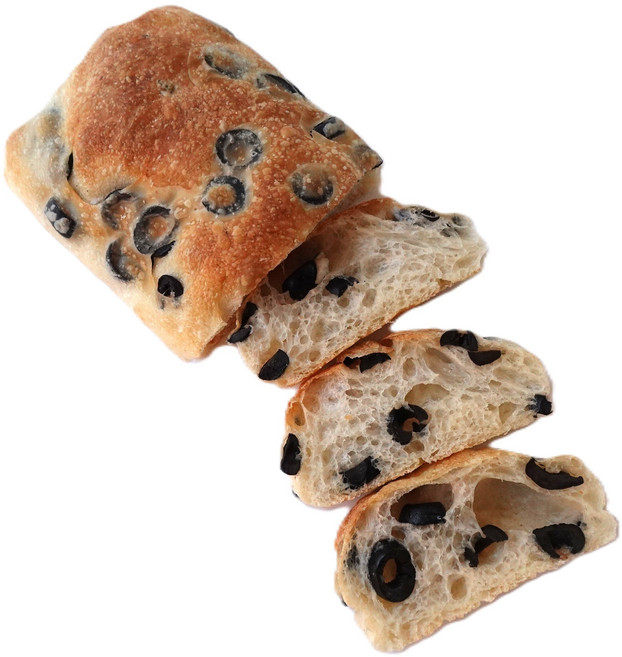 100% 비건 수제빵 올리브 치아바타 굿상품, 5개, 100g