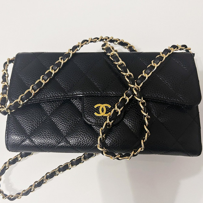 리버스몰 국산 가방 가죽 체인 스트랩 줄 끈 골드 블랙끈 길이맞춤제작 BSG01