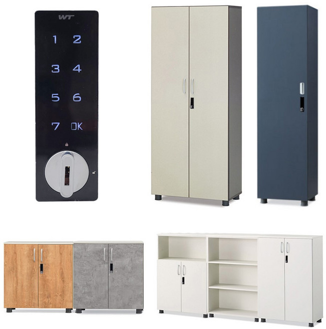 전자키 도어락 5단 책장 사무실 서류보관 캐비닛 14컬러, 5단 오픈장, 메탈