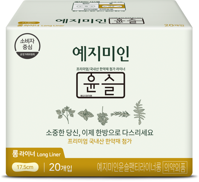 예지미인 윤슬라이너 롱20px5개 산뜻한 팬티라이너 생리대, 롱, 20개입, 10개