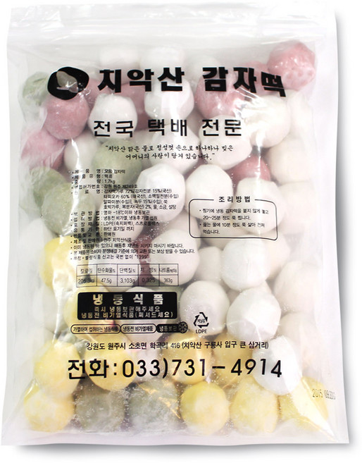 원주치악산식품 모듬감자떡, 1.5kg, 1개