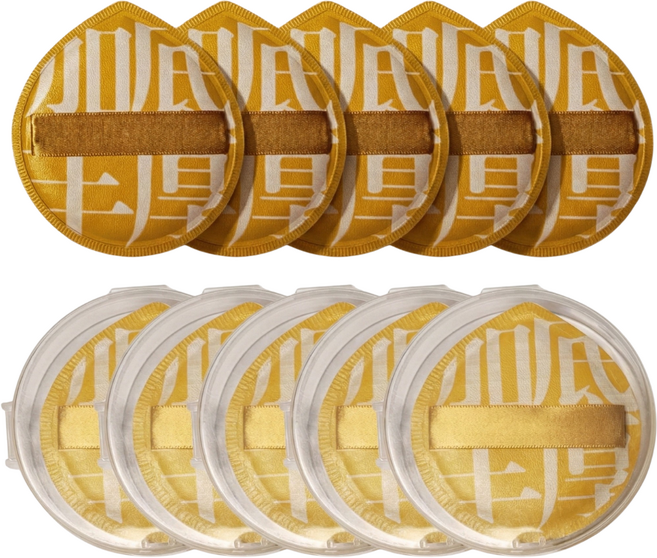 프렌지 퐁실퐁실 아기궁둥이 퍼프, 10개, 옐로우