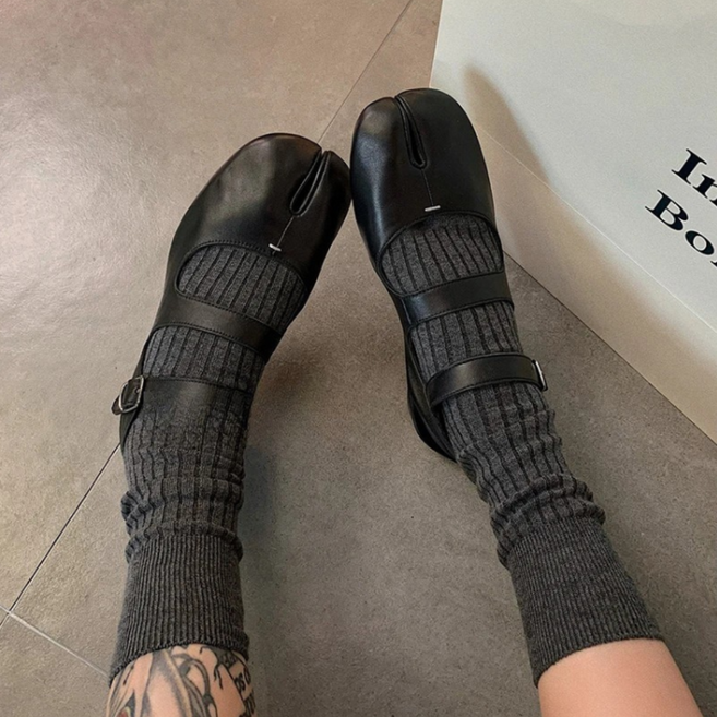 주쿠양말 미디움3켤레 롱2켤레 쪼리양말 하이퀄리티 여성 타비삭스 단색스트라이프 족발 사계절