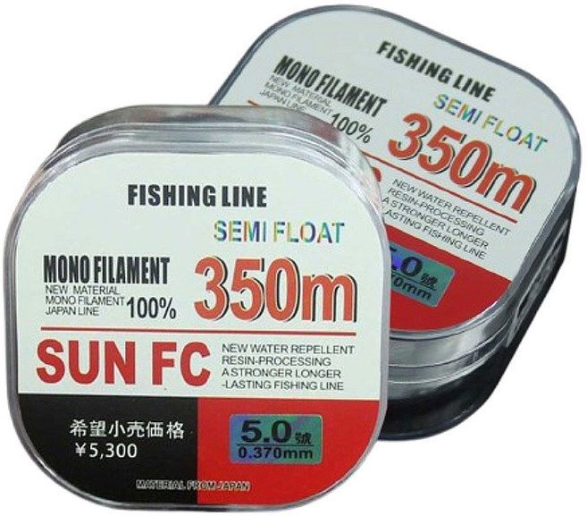 썬에프씨 세미플로트 350M 수입원사 민물 낚시줄 이소 라인 바다 원줄 벵어돔 감성돔 원투 라인, 1개
