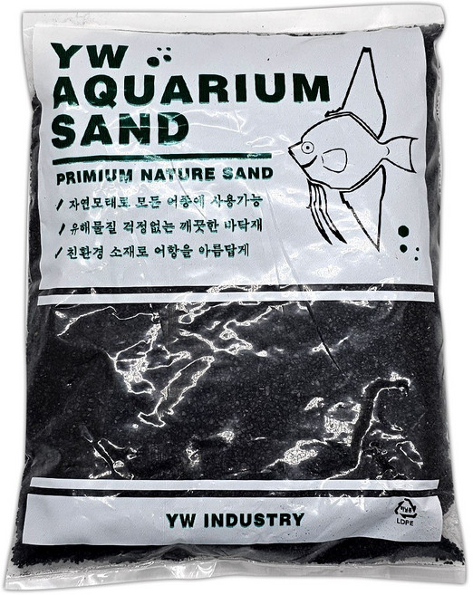 미미네아쿠아 고운물 블랙 크리스탈 샌드 [3mm] 1.5kg - (어항샌드), 벌크, 1개
