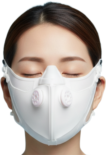 수면마스크 입마름 꿀잠 굿잠 바른호흡으로 숙면유도 숨플러스, 여자보통얼굴-연분홍 M, 1개