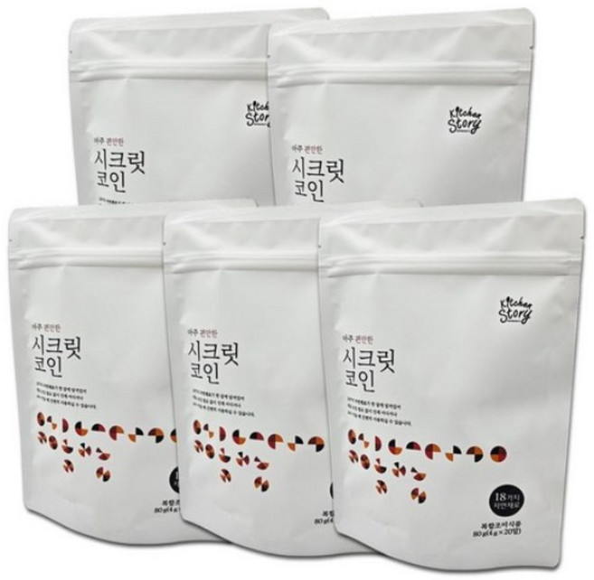 키친스토리 빅마마 이혜정의 시크릿코인 아주 편안한맛, 80g, 5개