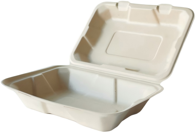 씨케이라이브 친환경 펄프 일체형 뚜껑 원칸 3칸 도시락용기, B-29, 1개, 50개