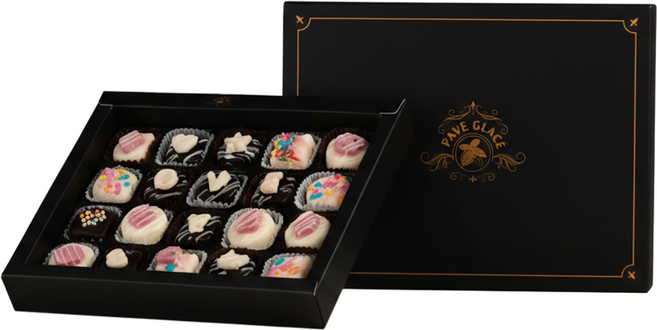 파베글라스 24구 수제 초콜릿 만들기 세트, 1개, 블랙