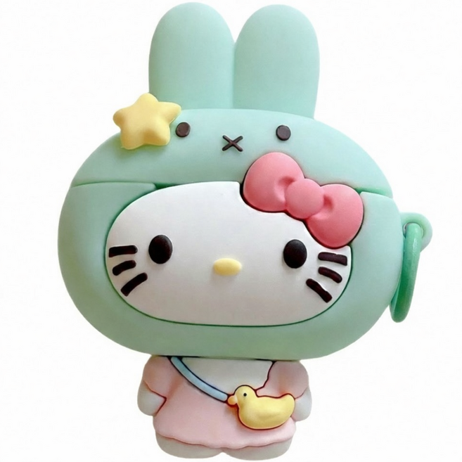 큐티캣 에어팟 케이스 6종 시리즈 귀여운 고양이 캐릭터 케이스, 민트버니, 에어팟프로3