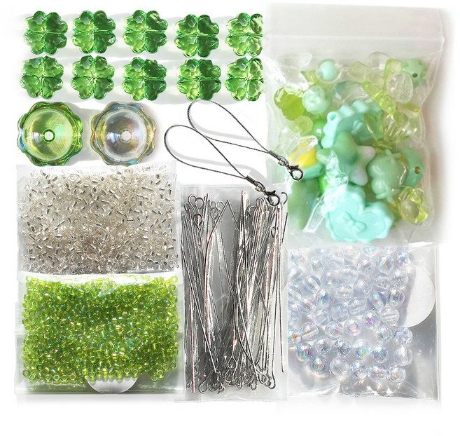 [마니랜드] 행운 해파리 비즈 키링 만들기 키트, 1개