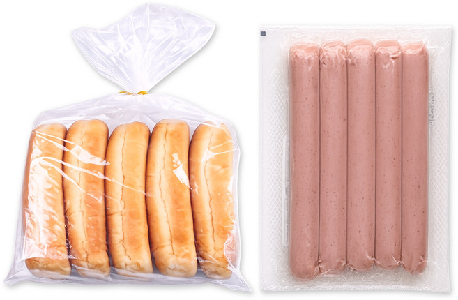 스푸마켓 핫도그 빵 소시지 세트, 1개, 560g