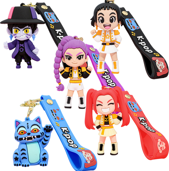케이팝 데몬 헌터스 굿즈 케데헌 키링 5개, 1세트