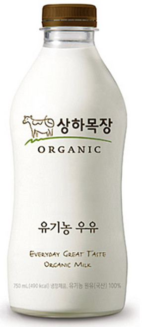 매일유업 상하목장 유기농우유, 750ml, 2개