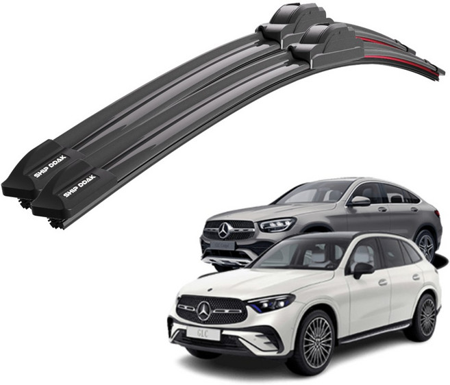 1+1 벤츠 GLC 전차종 순정 호환형 초밀착 와이퍼 윈도우 브러쉬 와이퍼블레이드, T2-GLC X253(15-22)-550+550/H