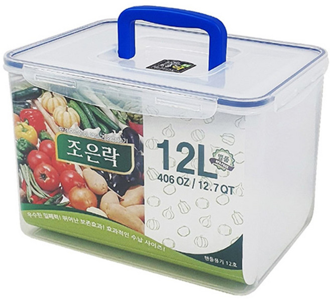 조은락 투명 밀폐용기 4~12L 반찬통 김치통 냉장고정리, 1개