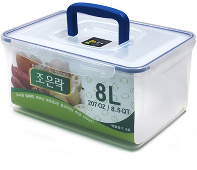 조은락 투명 밀폐용기 4~12L 반찬통 김치통 냉장고정리, 1개