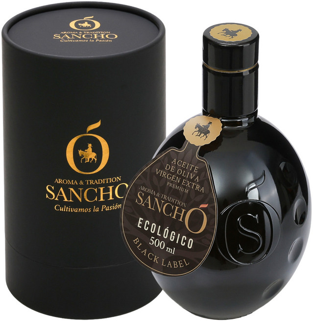 산초 유기농 프리미엄 엑스트라버진 올리브오일 블랙라벨 (산도0.18% 폴리페놀 고함량) 스페인산 DOP인증 EU Euro-Leaf 유기농인증 IFS인증, 1개, 500ml