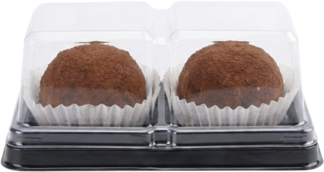 두쫀쿠 포장용기 화과자 모찌 개별 포장 케이스, 50개, 사각 2구