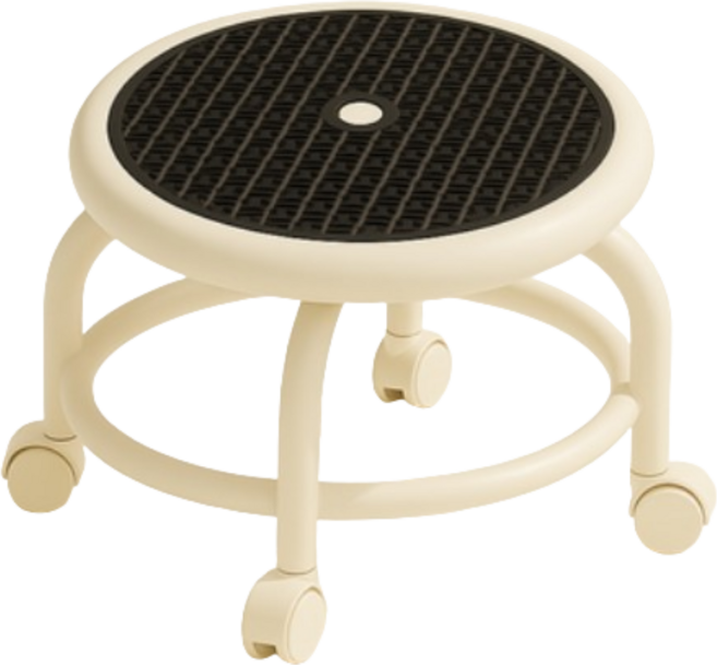 웨일릿 앉은뱅이 바퀴의자 작업용 통풍형 에어메쉬, 모던블랙