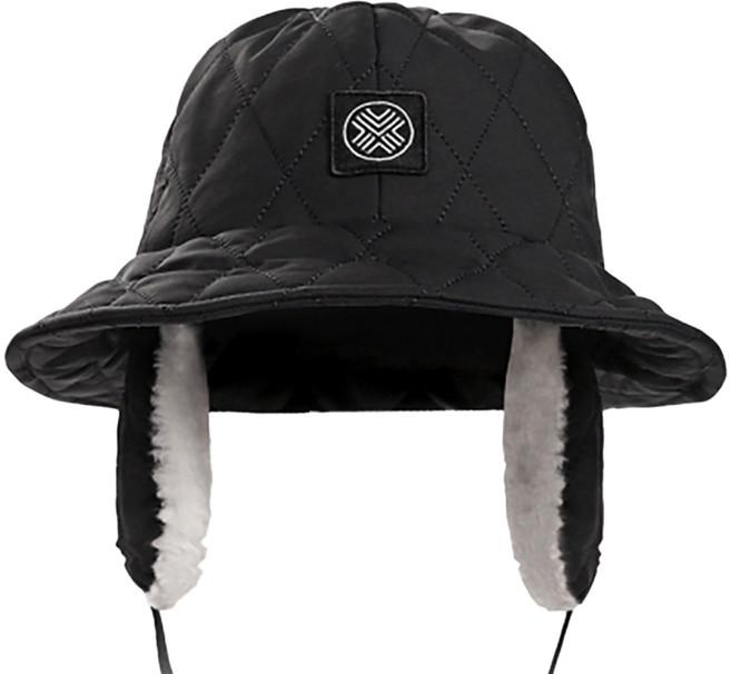 그린피플 테크스킨 여성 패딩 이어머프 버킷햇 2color 겨울 방한용품 귀달이모자, 1개, 블랙