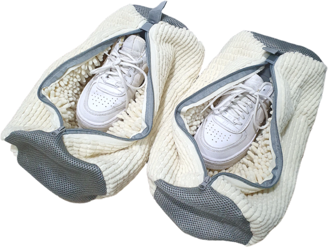 핀딘 프리미엄 운동화 세탁망 신발 빨래망 대형, 2개, 아이보리