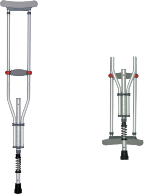 2H메디컬 컴팩트 목발 클러치, 프리미엄형 (스프링형), 1개