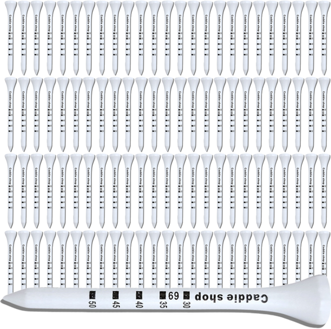 더메이크 높이조절 골프티 나무티 눈금티 골프티꽂이 83mm 69mm, 400개, 화이트