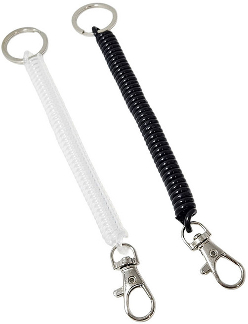 스프링줄 카드 열쇠 스트랩 고리 분실 방지, 5개, 블랙