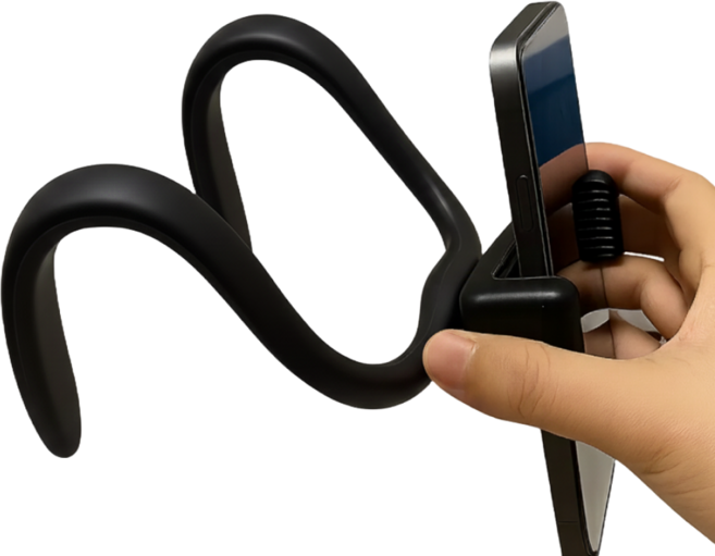 투투스포츠 런닝머신 핸드폰 거치대 휘어지는, 블랙