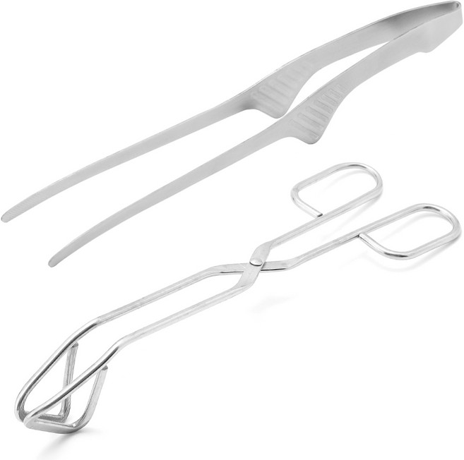 1+1 스텐 집게 주방 요리 핀셋, 슬림집게+삼각집게, 2개