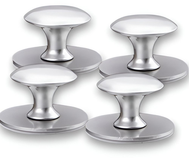 PPFM 무타공 원형 손잡이 초강력 접착식 문고리, 4개