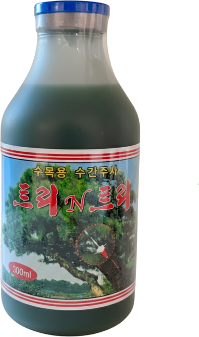 트리앤트리 수목용 수간주사 나무영양제 조경수관리 이식나무 수세회복 질소 수용성인산 붕소 아연 구리 철분장애 활화현상 냉해 가뭄해예방 광합성촉진 소나무 병충해방지, 500ml, 1개
