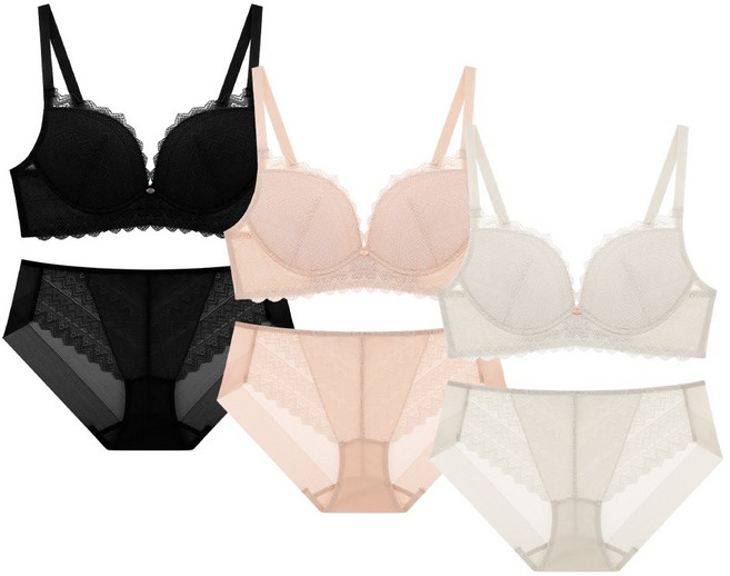 [Wonderbra] 로맨틱 레이스 노와이어 브라팬티 6종세트 택 1