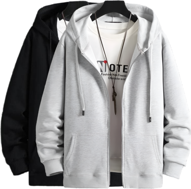 벨에라 남여공용 사계절 무지 오버핏 후드집업