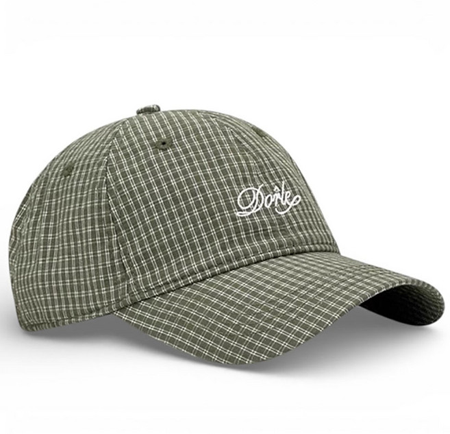 브로상회 체크 여성골프모자 캡모자, 1개, 그린