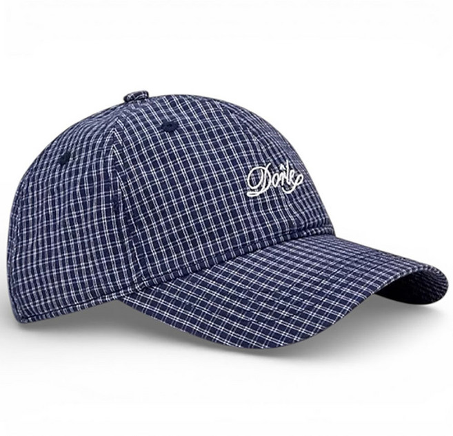 브로상회 체크 여성골프모자 캡모자, 1개, 네이비