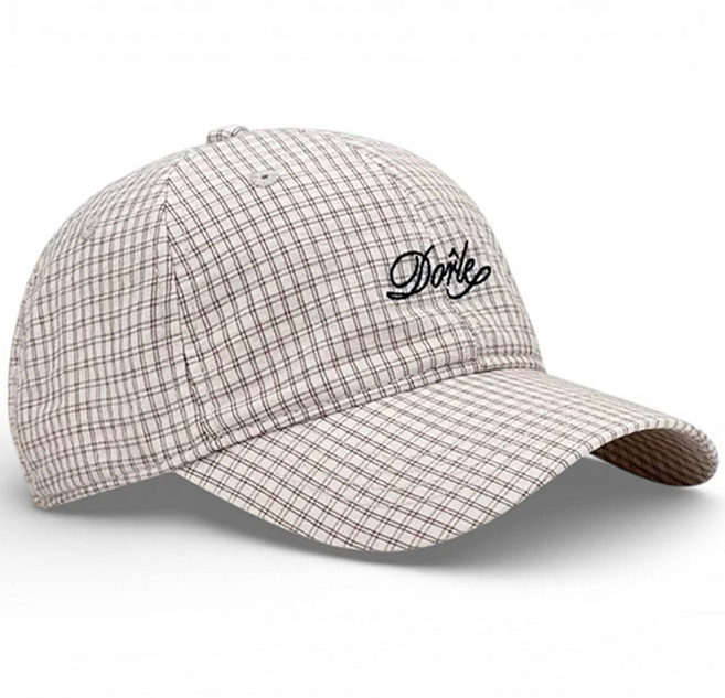 브로상회 체크 여성골프모자 캡모자, 1개, 베이지