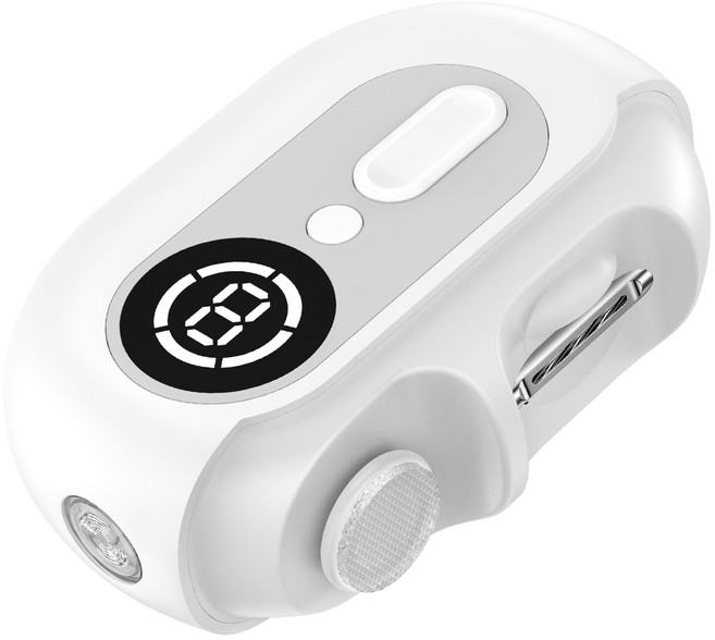 Nolirva 4in1 충전식 전동 손톱깎이 무선 자동 멀티 네일 케어기 디스플레이 LED 조명 비트 저소음 손톱 정리기, 1개, 화이트