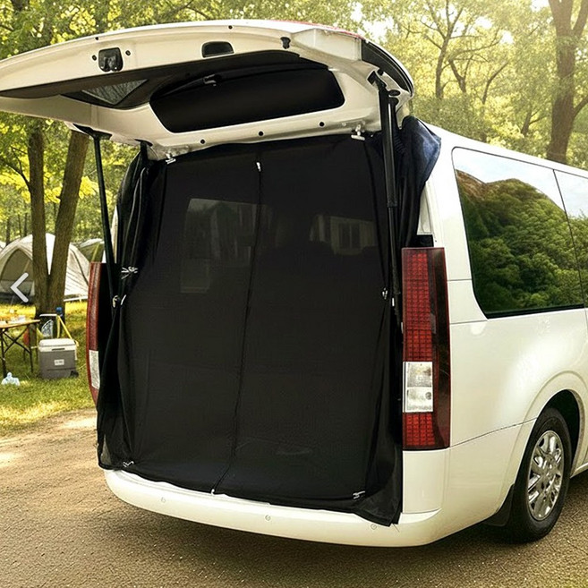 스타렉스 차박 모기장 방충망 창문 트렁크 햇빛가리개 차크닉 캠핑 야영 낚시 등 그랜드 스타렉스 00362, D3-지퍼형 트렁크L 1개