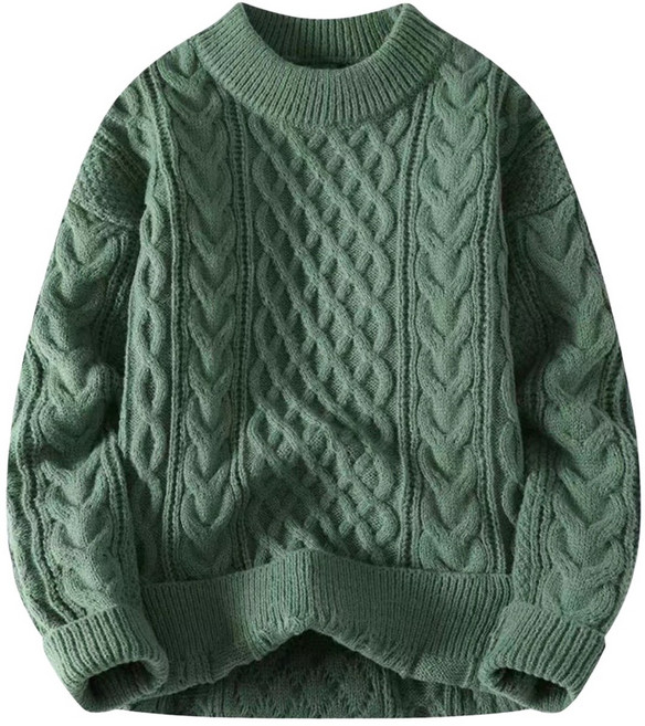 스타일닥터 남성 루즈 스웨터 라운드넥 싱글 컬러 니트