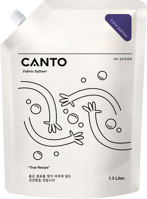 CANTO 섬유유연제 코코쥬빌레 리필, 1개, 1.3L