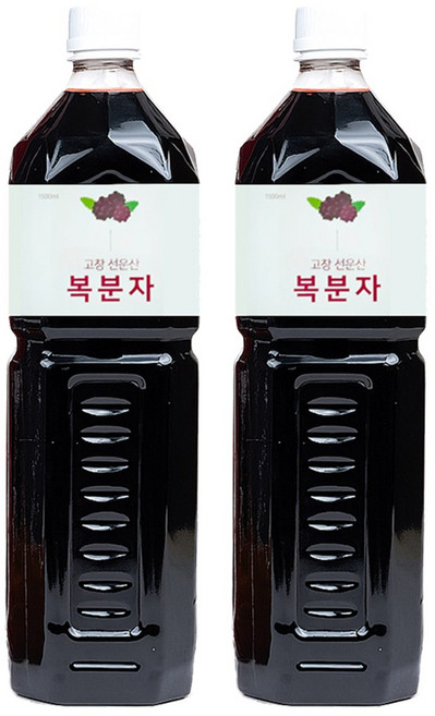 [미감미소] 1.5L x 2병 대용량 / 고창선운산 토박이가 만든 햇 복분자 엑기스 선물포장, 01. 복분자엑기스 1.5L 2병, 2개, 1개입