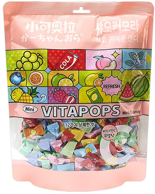한국총판 샤오커오라 비타팝스캔디 12가지맛 믹스, 500g, 1개