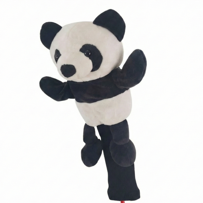 [골프친구] 귀여운 인형 골프 우드 유틸리티 헤드커버 (미니 드라이버 호환), 1개, 판다