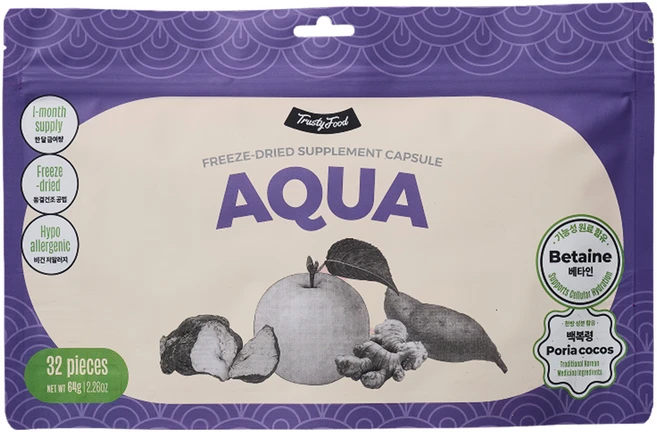 트러스티푸드 동결건조 저알러지 한방캡슐 아쿠아 강아지 결석 비뇨기 영양제 음수량보충, 1개, 요로 건강, 32정 - 쿠팡